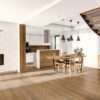 Oak parquet Thede & Witte Boston XL, knotty, smoked, brushed, white oiled, 1-strip, 2200 x 260 x 15 mm – 2