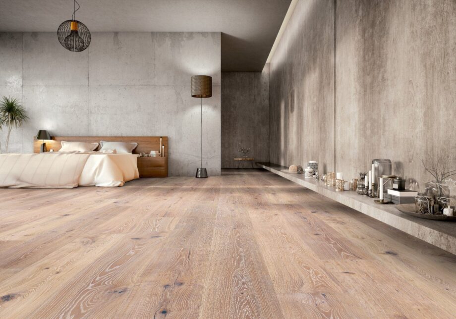 Oak parquet Thede & Witte Boston XL, Whitewash, white oiled, 1-strip, 2200 x 260 x 15 mm – 2
