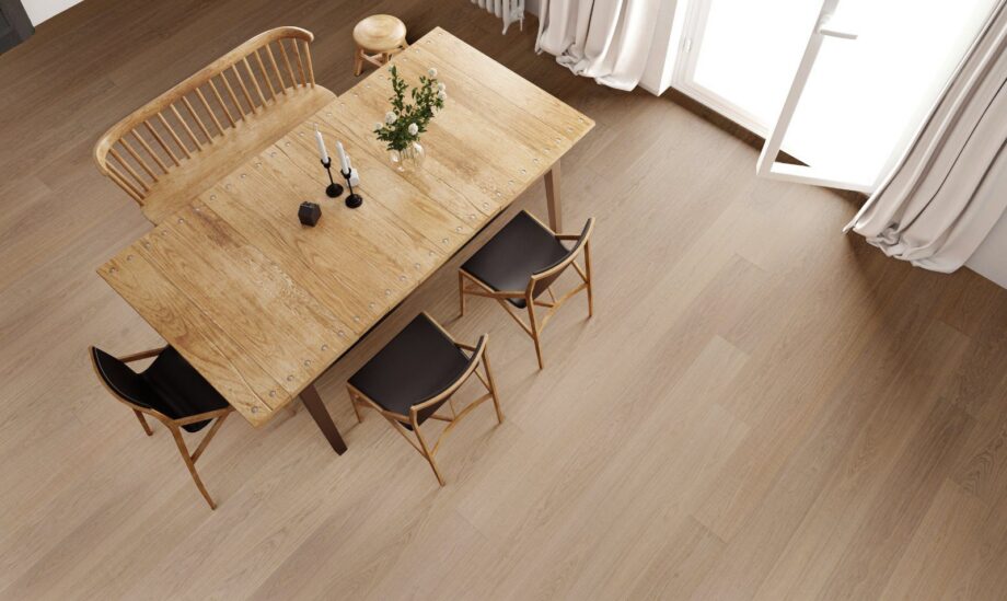 Oak parquet Thede & Witte Euro, nature, brushed, white oiled, 1-strip, 2230 x 194 x 14 mm – 2