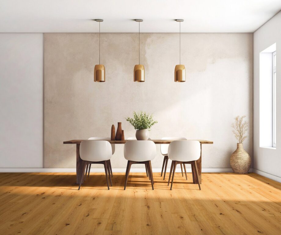 Oak parquet Thede & Witte Euro, knotty, brushed, matt lacquered, 1-strip, 2230 x 194 x 14 mm – 2