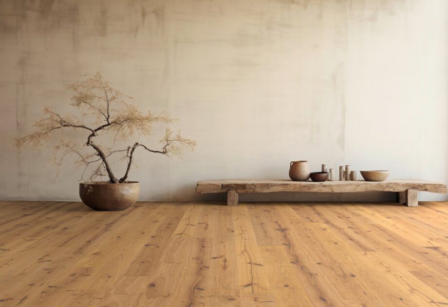 Oak parquet Thede & Witte Euro, rustic knotty, brushed, oiled, 1-strip, 2230 x 194 x 14 mm – 2