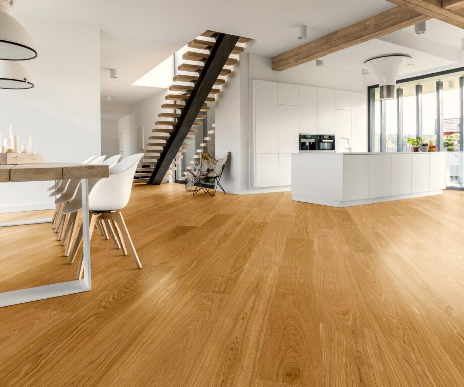 Oak parquet Thede & Witte Euro XL, nature, brushed, oiled, 1-strip, 2230 x 254 x 14 mm – 2
