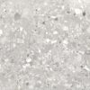 Terrazzo effect matt porcelain floor tile Tau Clemon Silver, 60x60 and 60x120 cm, silver grey, R10, rectified