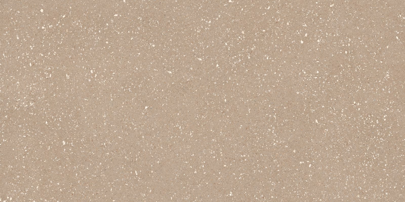 Terrazzo effect matt porcelain floor tile Tau Sassy Greige, 60x120 cm, 10.5 mm, greige, R10, rectified