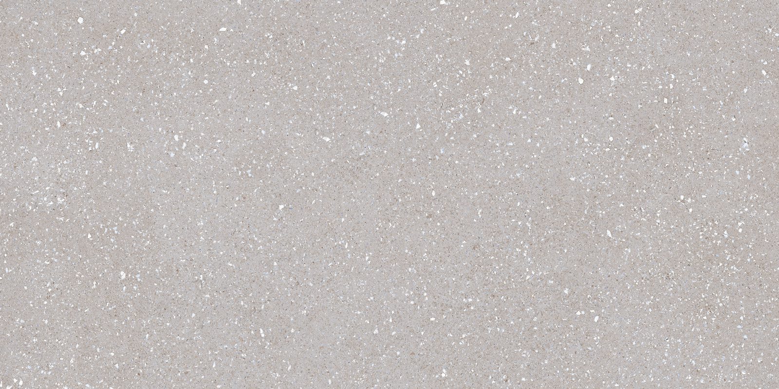Terrazzo effect matt porcelain floor tile Tau Sassy Silver, 60x120 cm, 10.5 mm, silver grey, R10, rectified