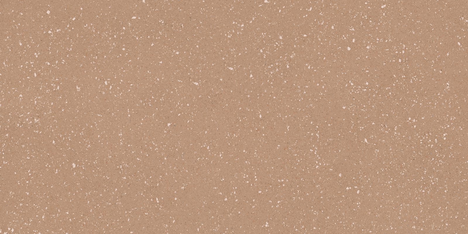 Terrazzo effect matt porcelain floor tile Tau Sassy Terracota, 60x120 cm, 10.5 mm, terracotta, R10, rectified