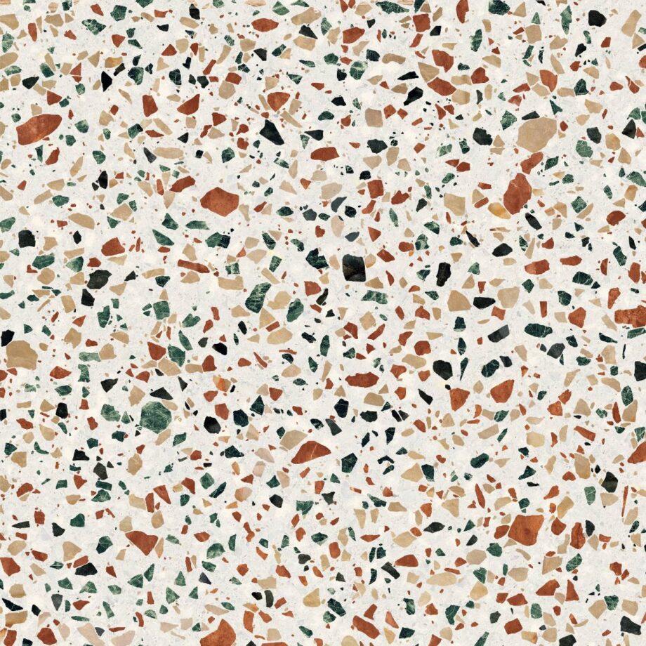 Terrazzo effect porcelain floor tile ABK Play Dots Multiwhite, 20×20 cm, 8.5 mm, matt (nat.) Terrazzo effect porcelain floor tile ABK Play Dots Multiwhite, 20x20 cm, 8.5 mm, matt (nat.)