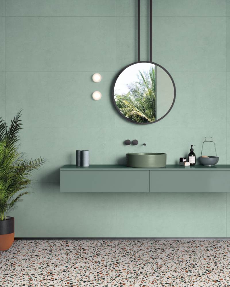 Terrazzo effect porcelain floor tile ABK Play Drops Multiwhite, 20x20 cm, 8.5 mm, matt (nat.) – 5