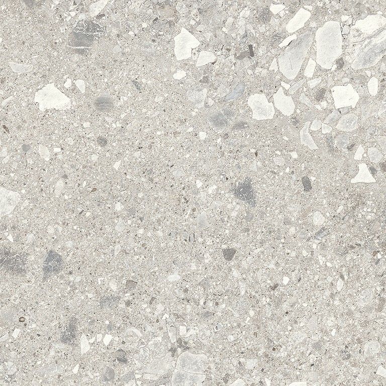 Keramisk terrassplatta i terrazzolook Terrazzo Stone Cold Grey – terrass