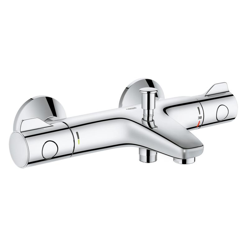 Thermostatic Bath Safety Mixer Grohe Grohtherm 800, wall-mounted, chrome