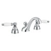 Three-hole basin mixer Emmevi Decò Ceramic 121033 with pop-up waste, chrome Three-hole basin mixer Emmevi Decò Ceramic 121033 with pop-up waste