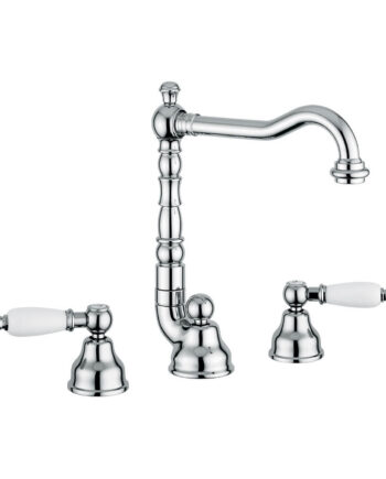Three-hole basin mixer Emmevi Decò Ceramic 121643 with pop-up waste