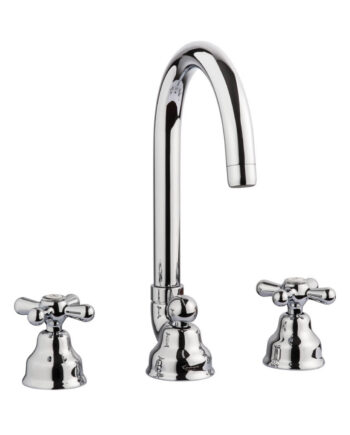 Three-hole basin mixer Emmevi Decò Classic 12043 with pop-up waste