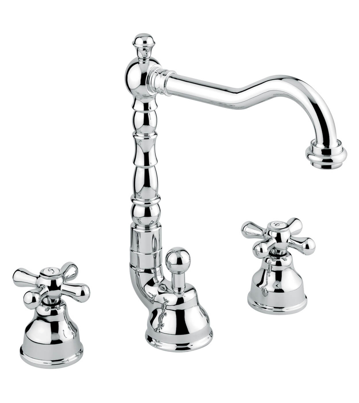 Three-hole basin mixer Emmevi Decò Old 12643 with pop-up waste