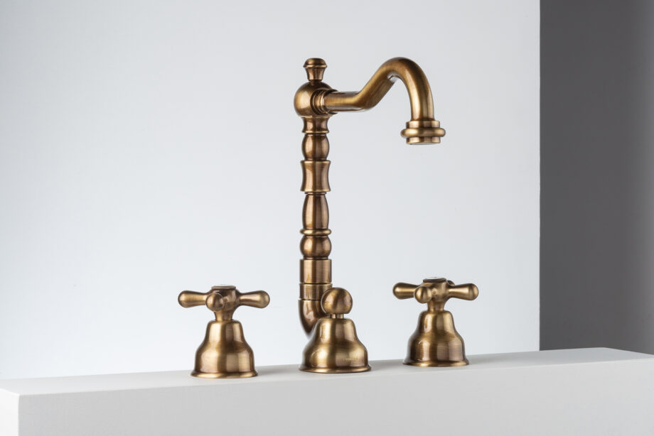 Three-hole basin mixer Emmevi Decò Old 12643 with pop-up waste, chrome Three-hole basin mixer Emmevi Decò Old 12643 with pop-up waste – 2
