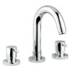 Three-hole basin mixer Emmevi Piper 45033 with pop-up waste, chrome Three-hole basin mixer Emmevi Piper 45033 with pop-up waste