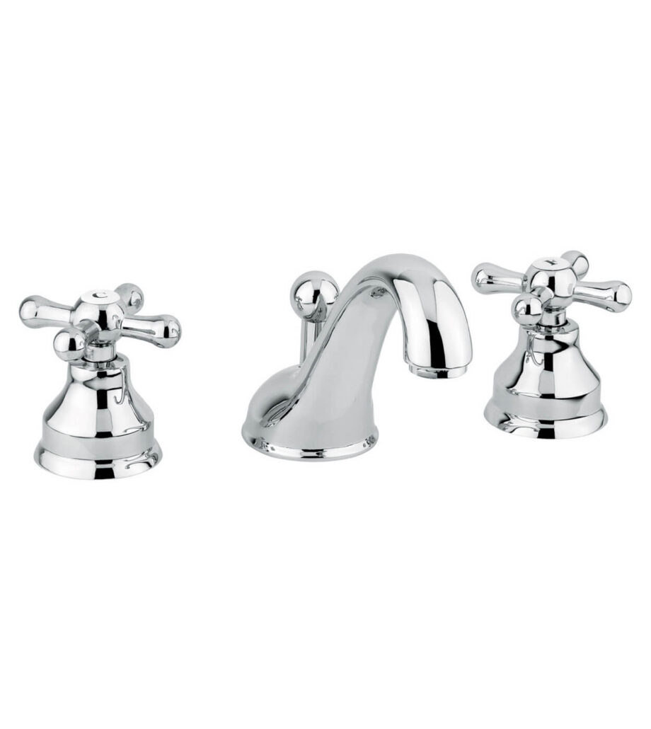 Three-hole basin mixer Emmevi Stella 17033 with pop-up waste, chrome Three-hole basin mixer Emmevi Stella 17033 with pop-up waste