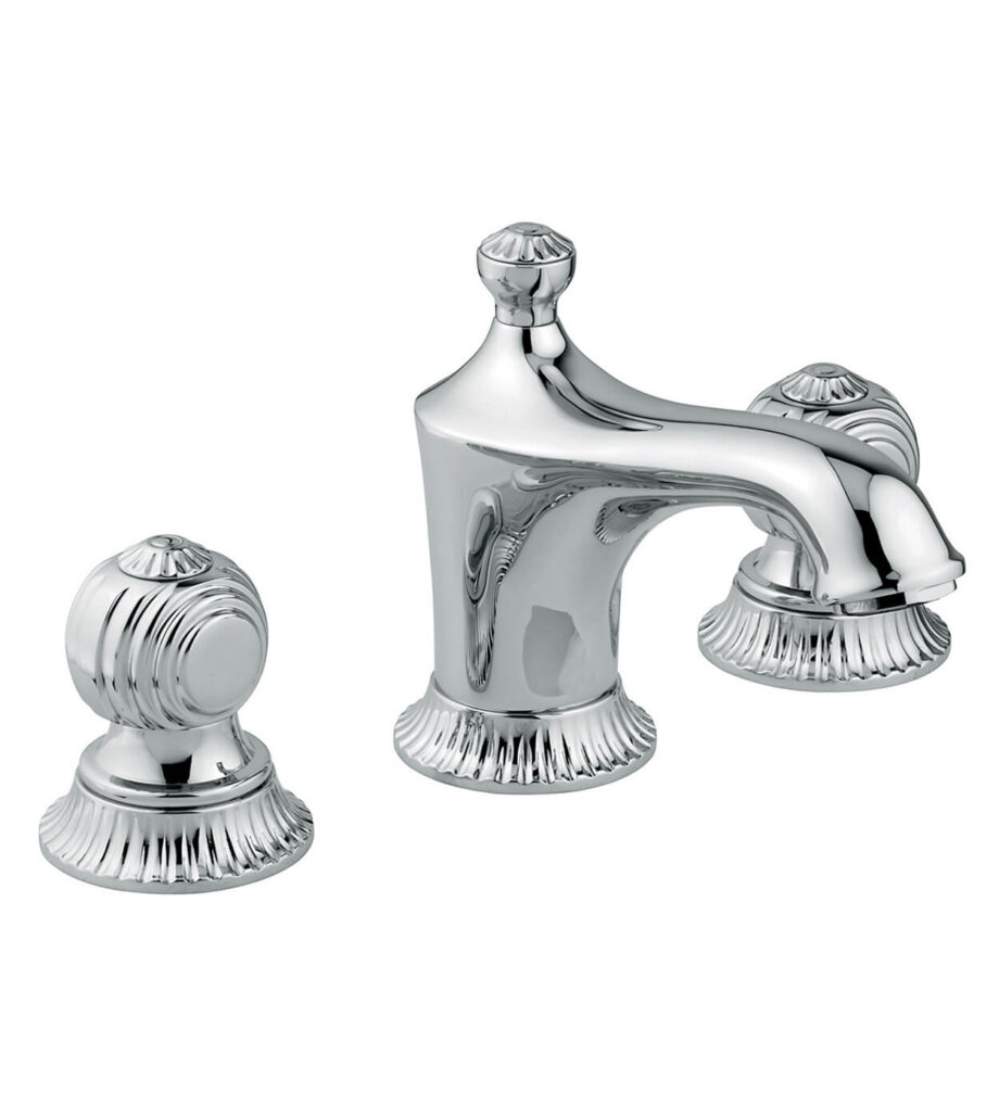 Three-hole basin mixer Emmevi The One Cloe 98033 with pop-up waste, chrome, without crystal Three-hole basin mixer Emmevi The One Cloe 98033 with pop-up waste