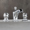Three-hole basin mixer Emmevi The One Leda 98033 with pop-up waste, chrome, with clear crystal Three-hole basin mixer Emmevi The One Leda 98033 with pop-up waste – 3