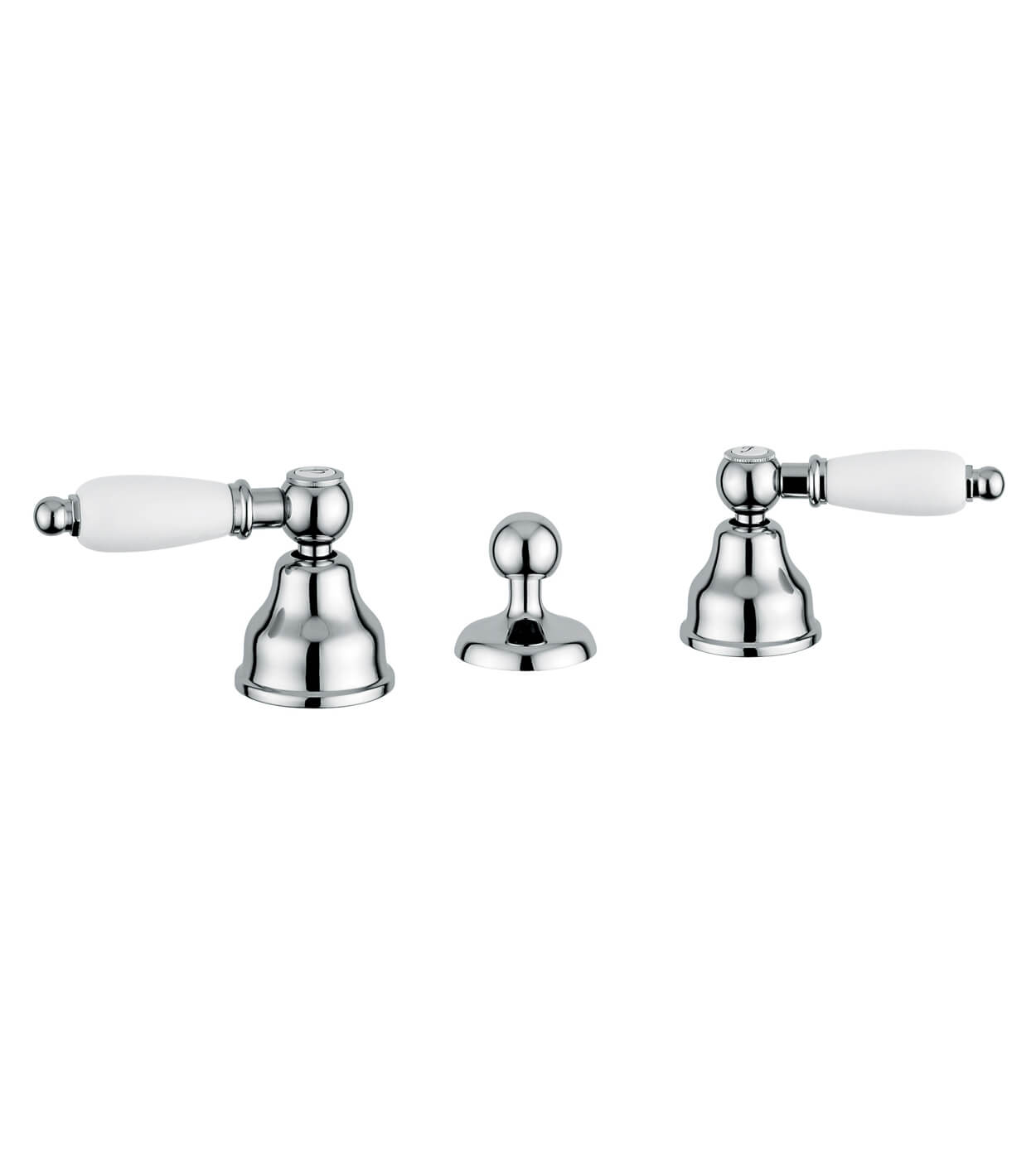 Three-hole bidet mixer Emmevi Decò Ceramic 121034 with pop-up waste