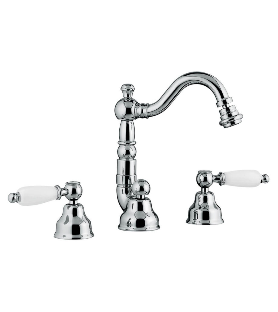 Three-hole bidet mixer Emmevi Decò Ceramic 121644 with pop-up waste, chrome Three-hole bidet mixer Emmevi Decò Ceramic 121644 with pop-up waste