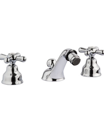Three-hole bidet mixer Emmevi Decò Classic 12044 with pop-up waste