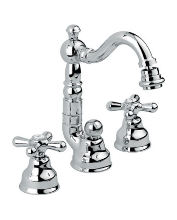 Three-hole bidet mixer Emmevi Decò Old 12644 with pop-up waste