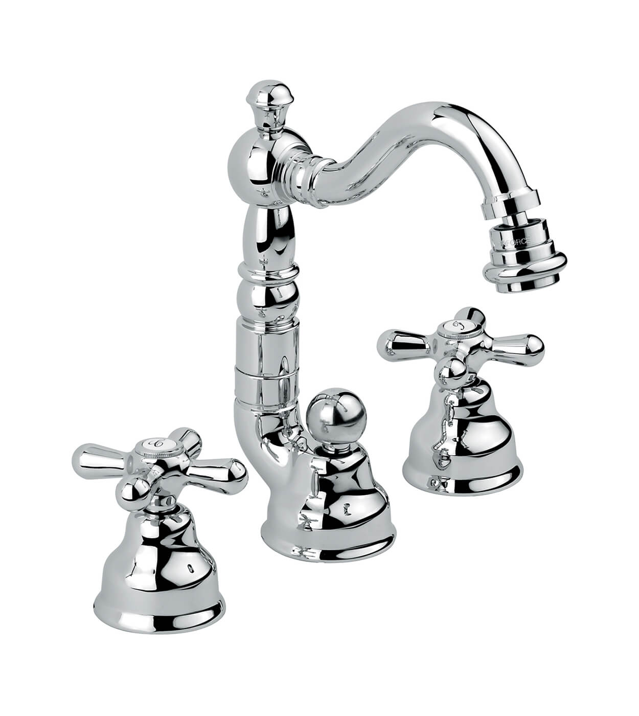 Three-hole bidet mixer Emmevi Decò Old 12644 with pop-up waste