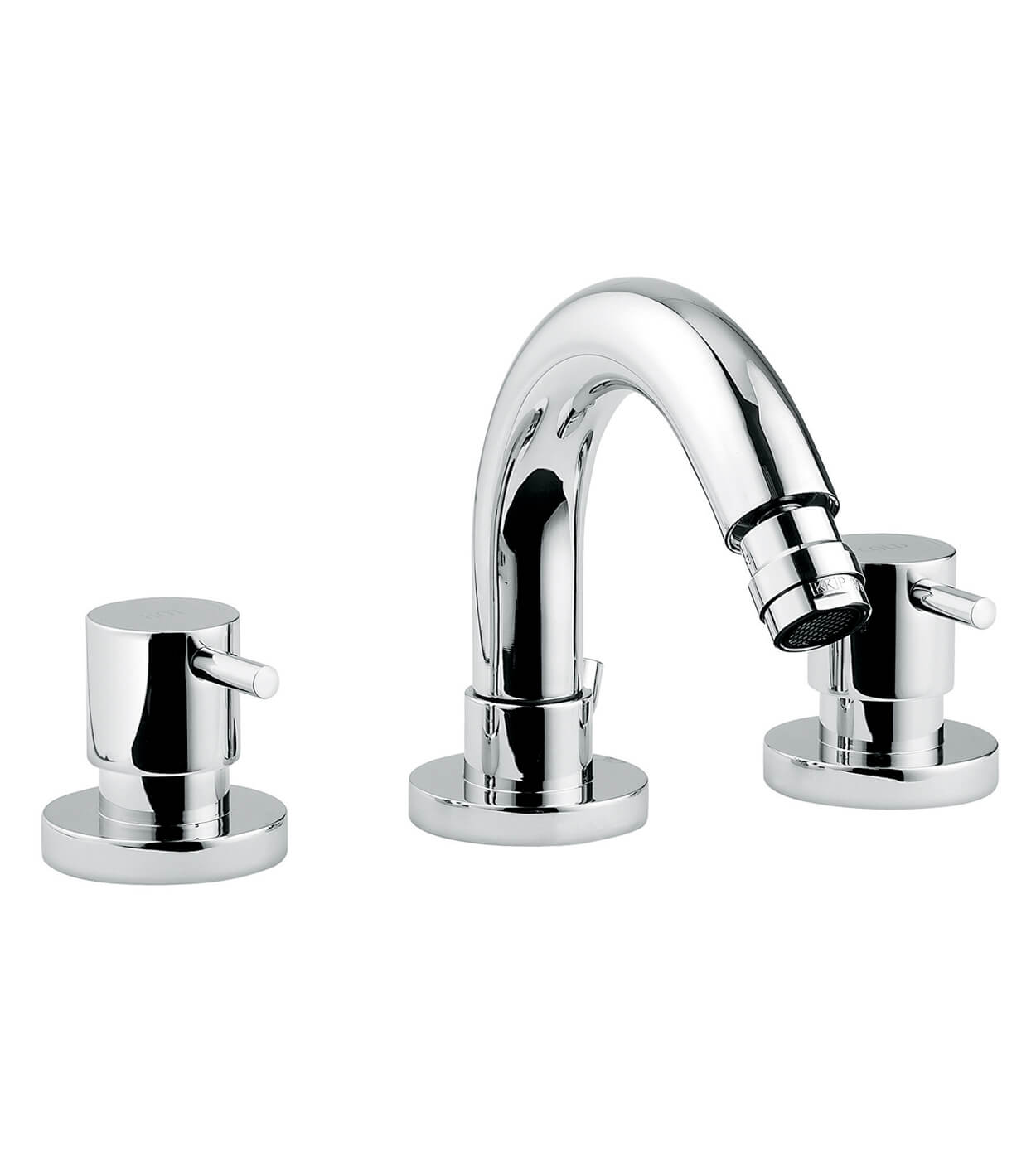 Three-hole bidet mixer Emmevi Piper 45034 with pop-up waste