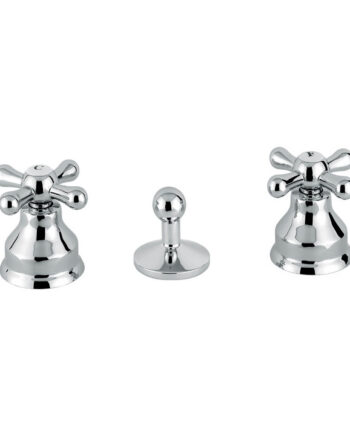 Three-hole bidet mixer Emmevi Stella 17034 with pop-up waste