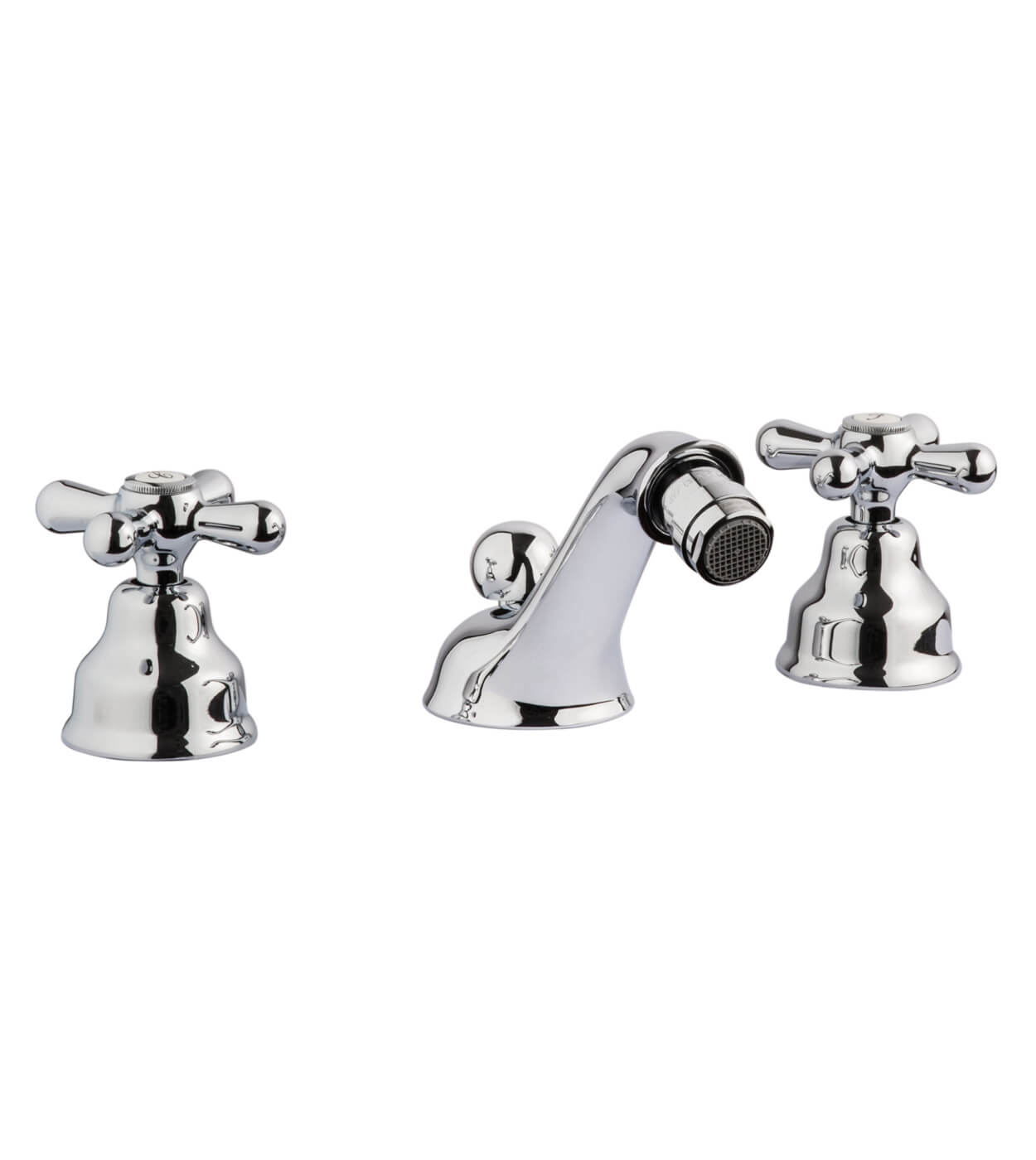 Three-hole bidet mixer Emmevi Stella 17044 with pop-up waste
