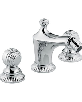 Three-hole bidet mixer Emmevi The One Cloe 98044 with pop-up waste