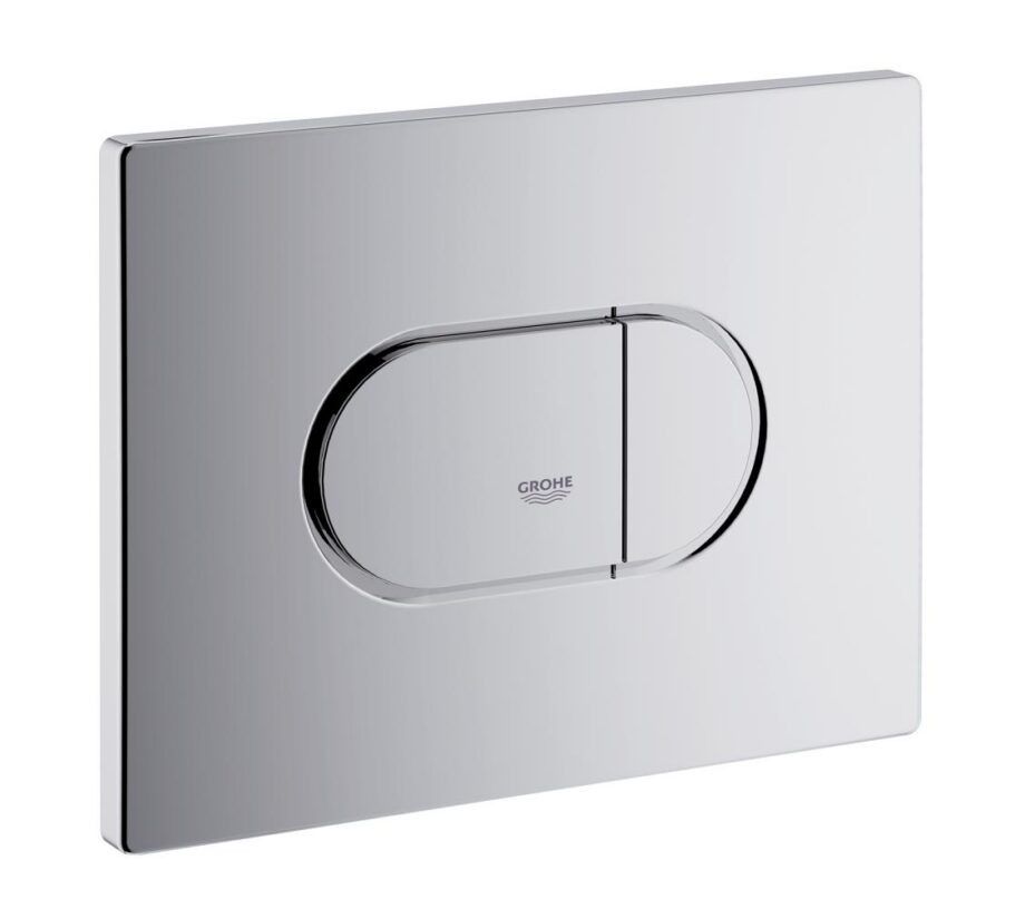 Toilet flush plate, for horizontal installation, Grohe Arena Cosmopolitan, chrome Toilet flush plate, for horizontal installation, Grohe Arena Cosmopolitan, chrome
