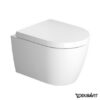 Toilet wall-mounted Duravit ME by Starck Compact Rimless, Durafix, with soft-close seat Toilet wall-mounted Duravit ME by Starck Compact Rimless, Durafix, with soft-close seat