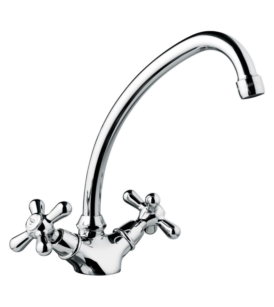 Two-handle kitchen mixer Emmevi Decò Classic 12217, chrome Two-handle kitchen mixer Emmevi Decò Classic 12217