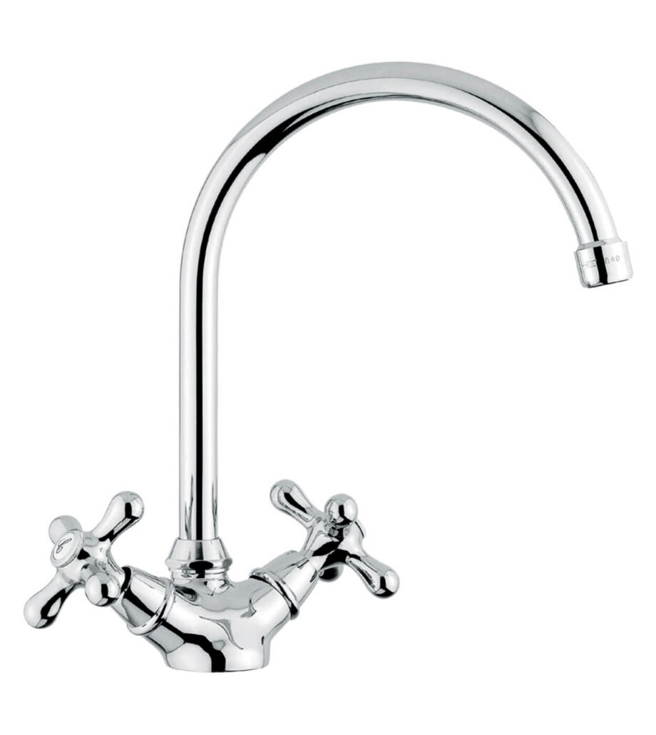 Two-handle kitchen mixer Emmevi Decò Classic 12417, chrome Two-handle kitchen mixer Emmevi Decò Classic 12417