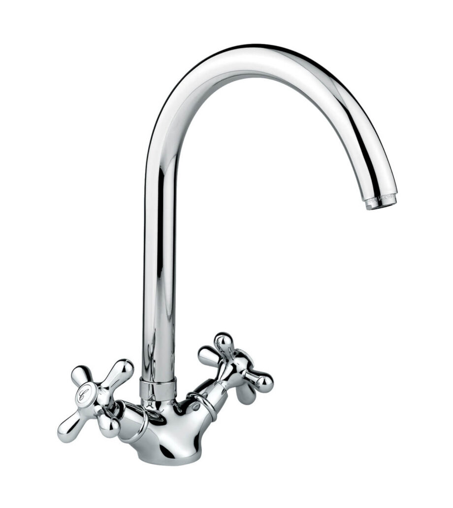 Two-handle kitchen mixer Emmevi Decò Classic 12517, chrome Two-handle kitchen mixer Emmevi Decò Classic 12517