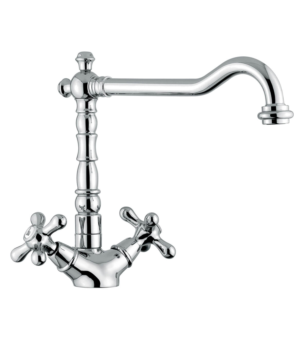 Two-handle kitchen mixer Emmevi Decò Old 12617ND, low pressure