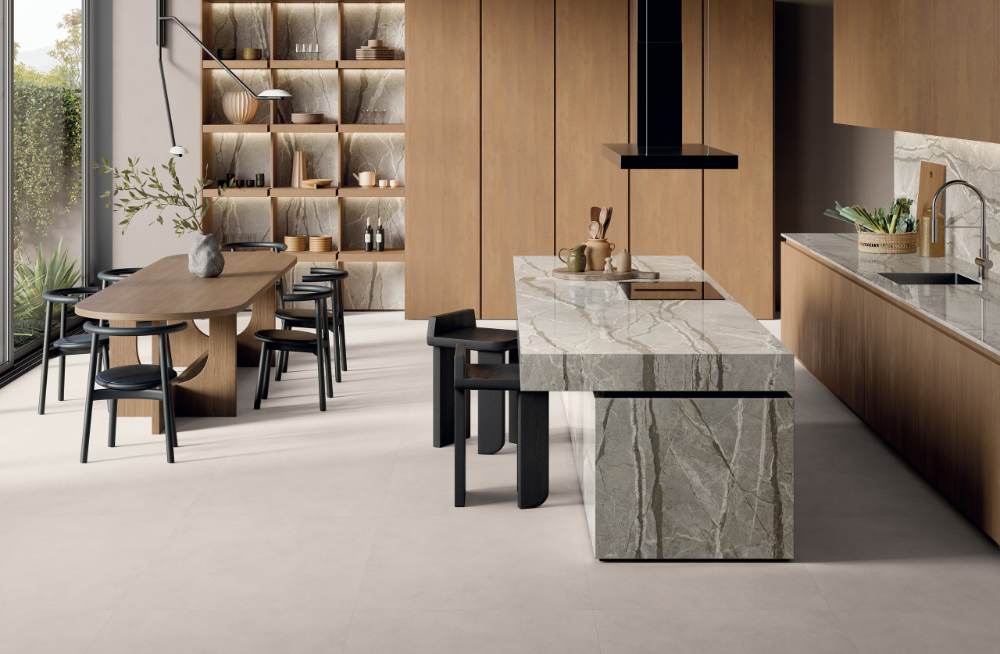 Solid colour porcelain tile ABK Alterego Milk, 60x60 cm, 8.5 mm, natural matt, slip-resistant R10 – 3