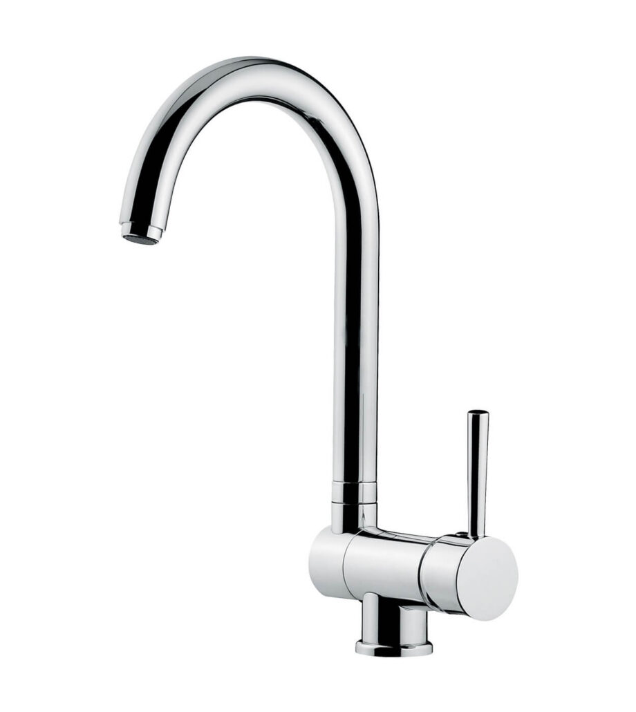Under-window kitchen mixer Emmevi Piper 45335 with fold-down spout, chrome Under-window kitchen mixer Emmevi Piper 45335 with fold-down spout