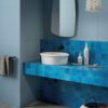 Coloured ceramic wall tile ABK Poetry Colors Blue, 10×10 cm, 8.5 mm, glazed, handcrafted look – view 3 Coloured ceramic wall tile ABK Poetry Colors Blue, 10x10 cm, 8.5 mm, glazed, handcrafted look – 3