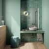 Coloured ceramic wall tile ABK Poetry Colors Sage, 8.5 glazed, handcrafted look – view 4 Coloured ceramic wall tile ABK Poetry Colors Sage, 10x10 cm, 8.5 mm, glazed, handcrafted look – 4