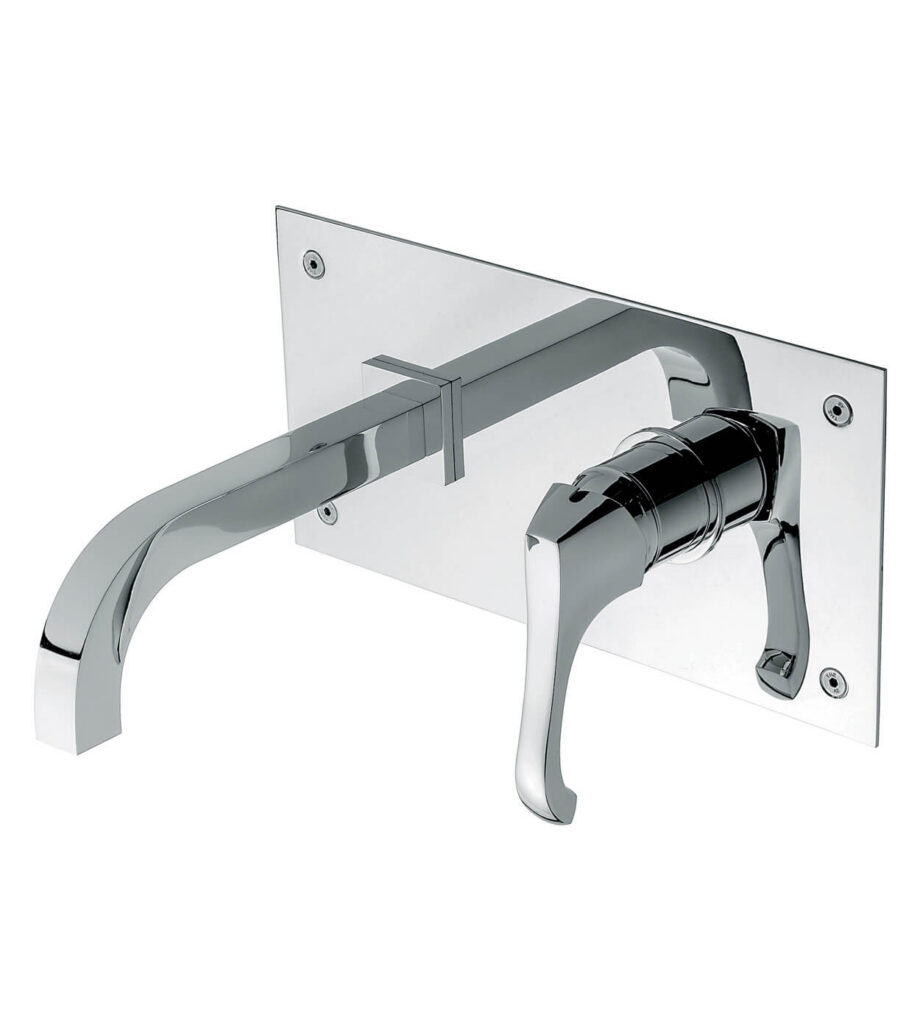 Wall-mounted basin mixer Emmevi Ares 76055, single plate, chrome Wall-mounted basin mixer Emmevi Ares 76055, single plate