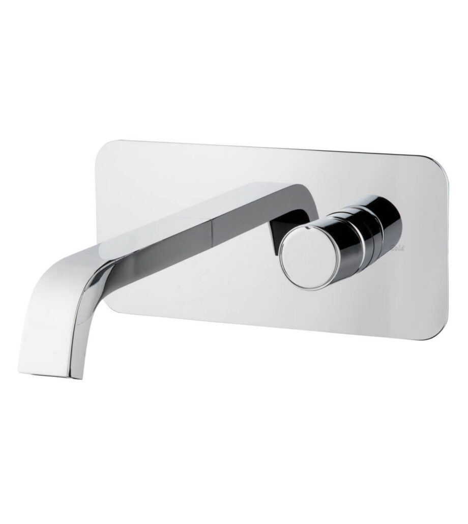 Wall-mounted basin mixer Emmevi Minù 83055, single plate, chrome, standard lever Wall-mounted basin mixer Emmevi Minù 83055, single plate