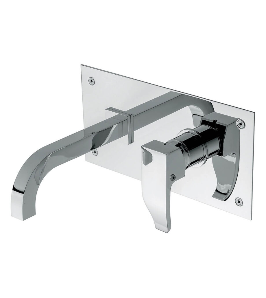 Wall-mounted basin mixer Emmevi Niagara 74055, single plate, chrome Wall-mounted basin mixer Emmevi Niagara 74055, single plate