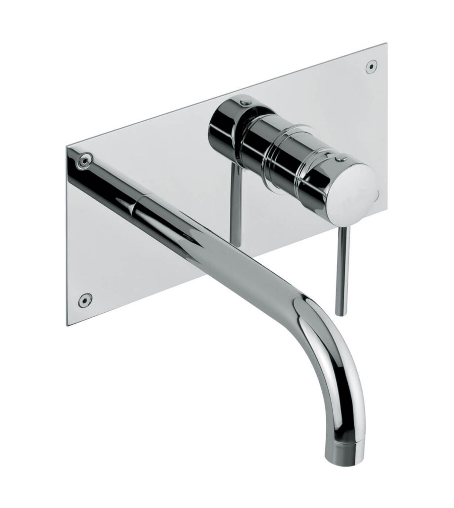 Wall-mounted basin mixer Emmevi Piper 45053, single plate, chrome Wall-mounted basin mixer Emmevi Piper 45053, single plate