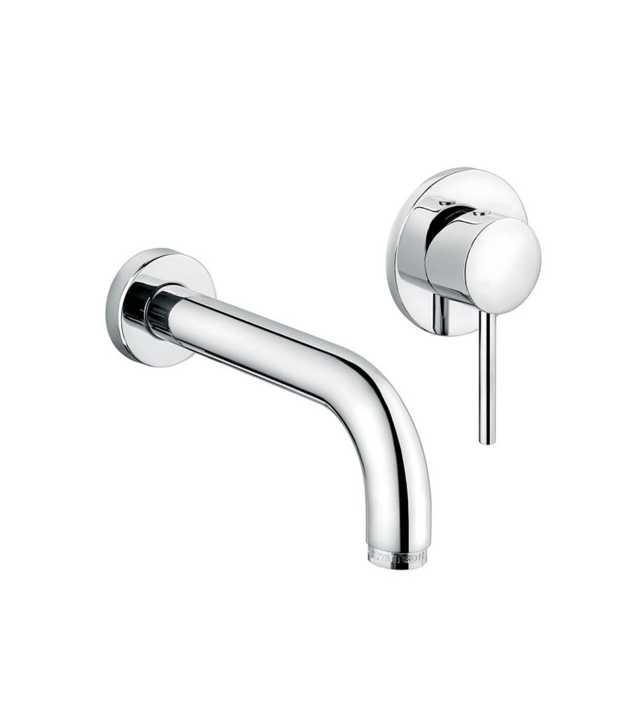 Wall-mounted basin mixer Emmevi Piper 45055, single plate, chrome Wall-mounted basin mixer Emmevi Piper 45055, single plate