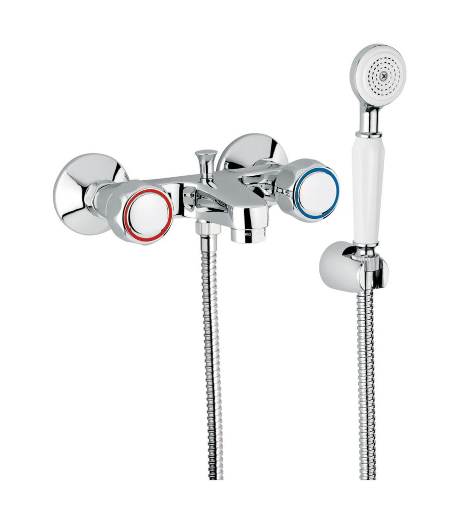 Wall-mounted bath mixer Emmevi Sole 15001, chrome, mixer + shower set Wall-mounted bath mixer Emmevi Sole 15001 – 2