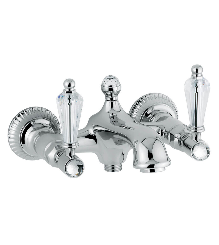 Wall-mounted bath mixer Emmevi The One Atena 98001, chrome, with clear crystal, mixer only Wall-mounted bath mixer Emmevi The One Atena 98001 – 3