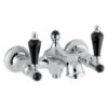 Wall-mounted bath mixer Emmevi The One Atena 98001, chrome, with black crystal, mixer only Wall-mounted bath mixer Emmevi The One Atena 98001 – 5